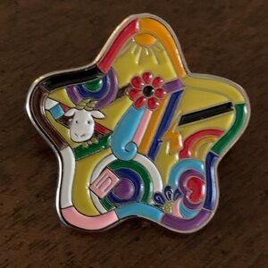 Colorful Star-Shaped Enamel Pin